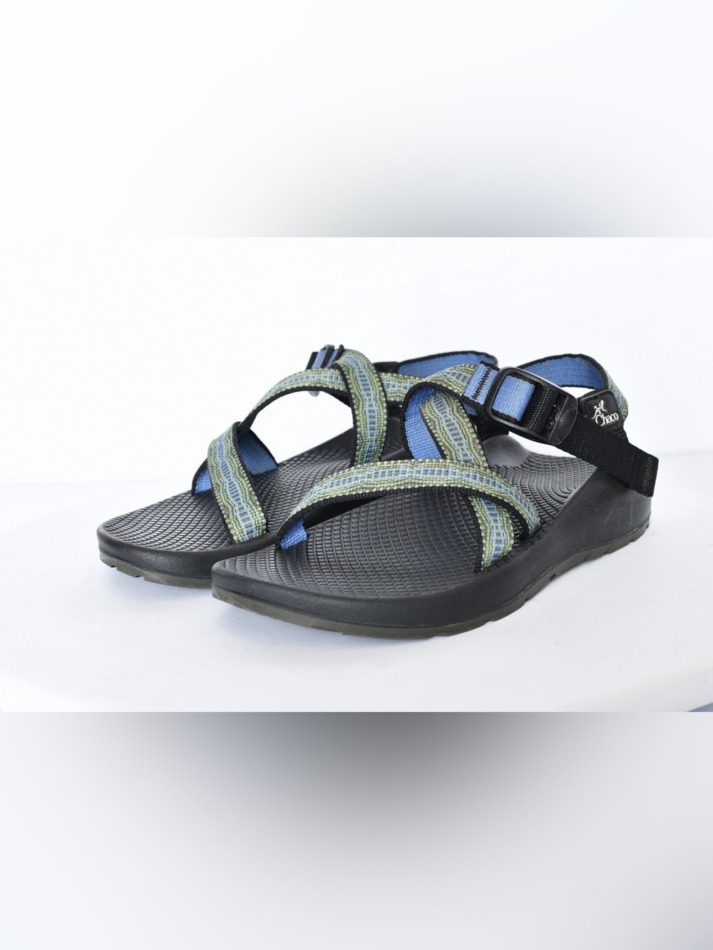 Chaco Z/2 Classic Sport Sandals – Blue/Green Geometric Pattern